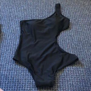 Cut out black one piece swimsuit